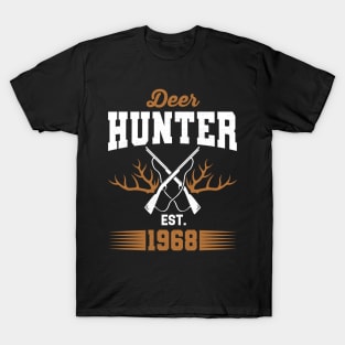 Gifts for 53 Year Old Deer Hunter 1968 Hunting 53th Birthday Gift Ideas T-Shirt